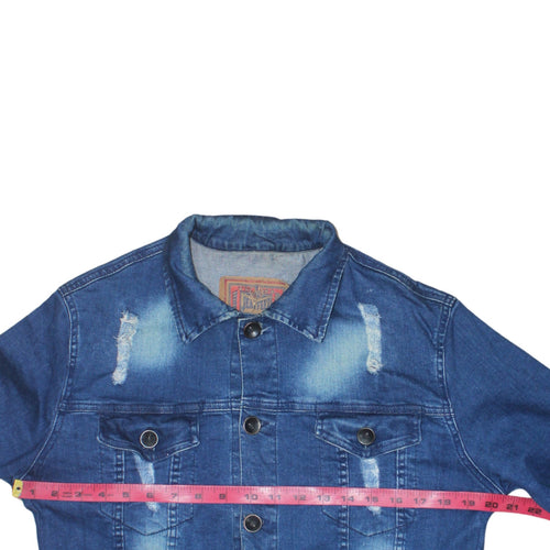 Jean FieZ Men's Blue Denim Button Jacket XL Classic Style