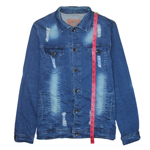 Jean FieZ Men's Blue Denim Button Jacket XL Classic Style