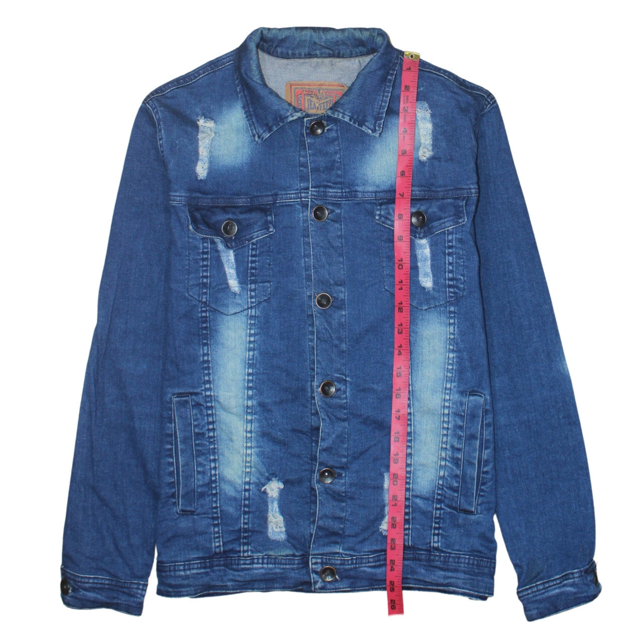 Jean FieZ Men's Blue Denim Button Jacket XL Classic Style