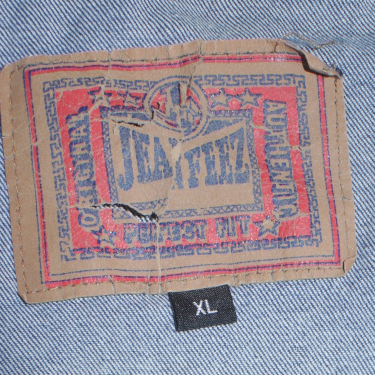 Jean FieZ Men's Blue Denim Button Jacket XL Classic Style