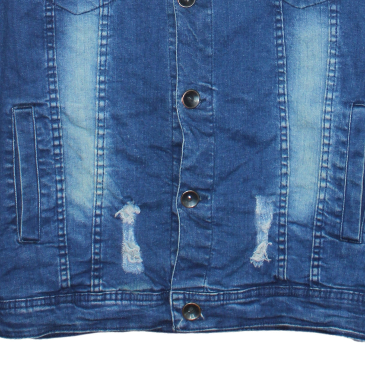 Jean FieZ Men's Blue Denim Button Jacket XL Classic Style