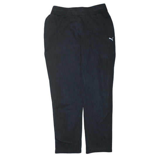 Puma Womens Black Medium Jogger Sweatpants Elastic Waist Activewear