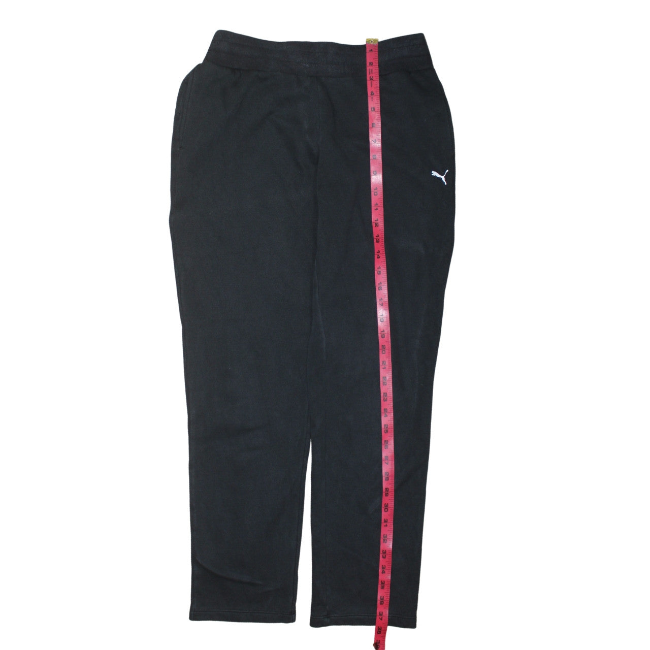 Puma Womens Black Medium Jogger Sweatpants Elastic Waist Activewear