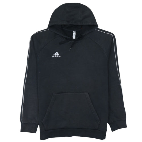 Adidas Men's Black Pullover Hoodie L Sports Fleece Sweatshirt