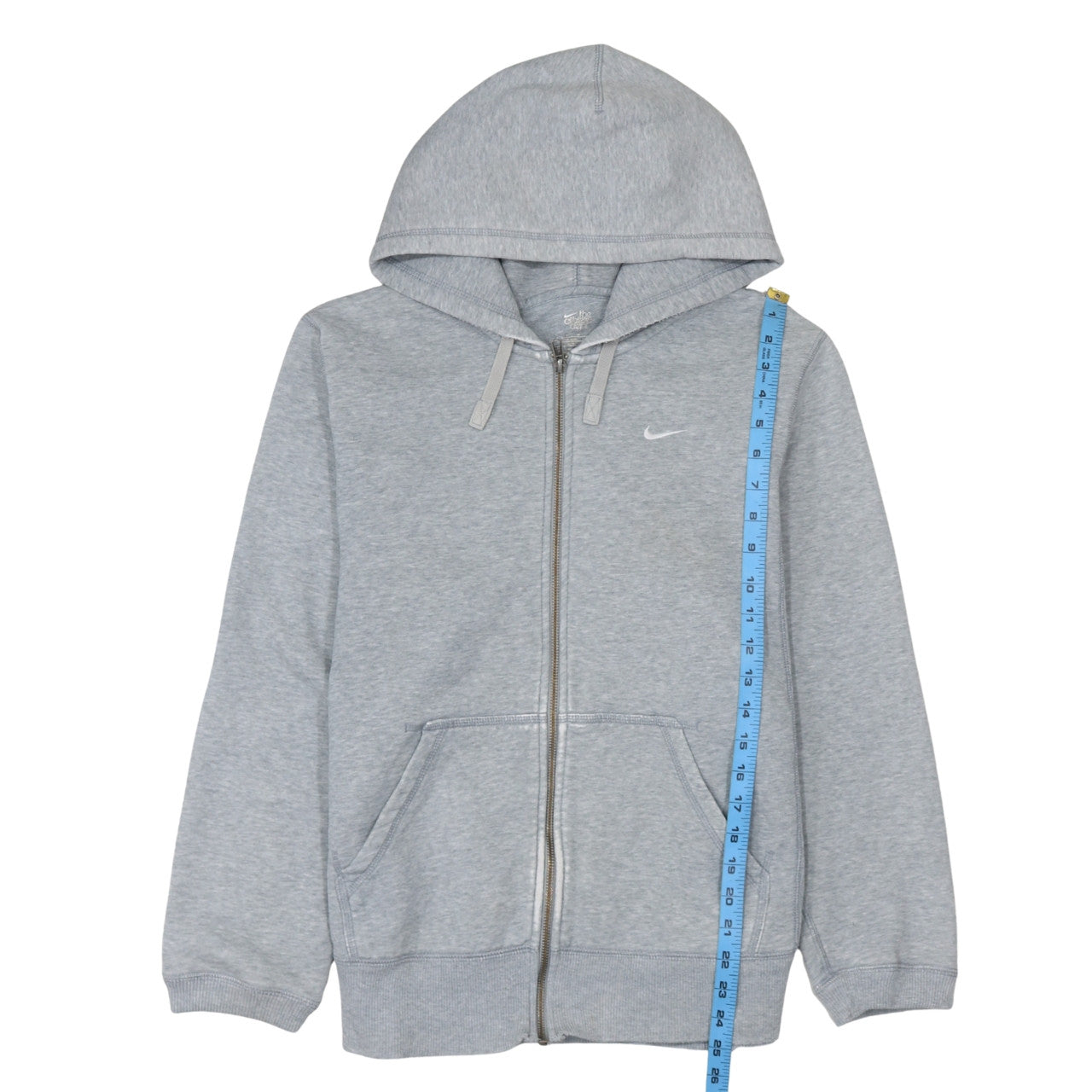 Nike Men's Grey Full Zip Hoodie Medium Athletic Dept Cotton Blend