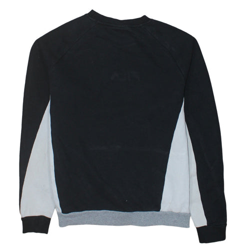FILA Mens Black Colour Block Crew Neck Sweatshirt Size S