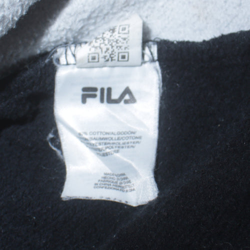 FILA Mens Black Colour Block Crew Neck Sweatshirt Size S