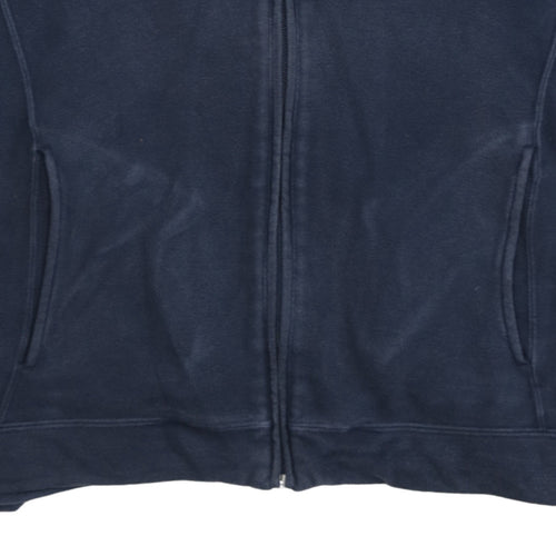 Champion Men’s Blue L Track Jacket Full Zip Fleece Sportswear