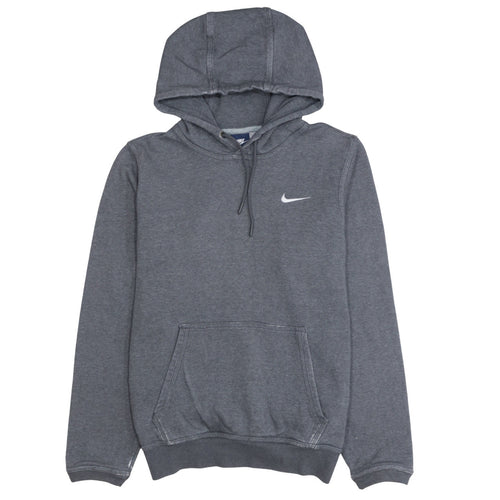 Nike Men's Grey Pullover Hoodie Small Logo Fleece Sweatshirt