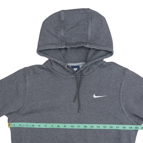 Nike Men's Grey Pullover Hoodie Small Logo Fleece Sweatshirt