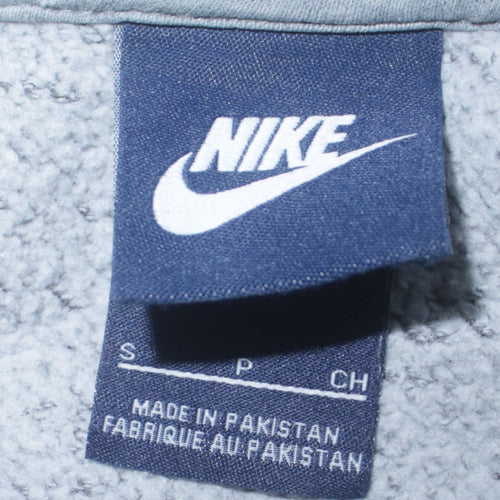Nike Men's Grey Pullover Hoodie Small Logo Fleece Sweatshirt