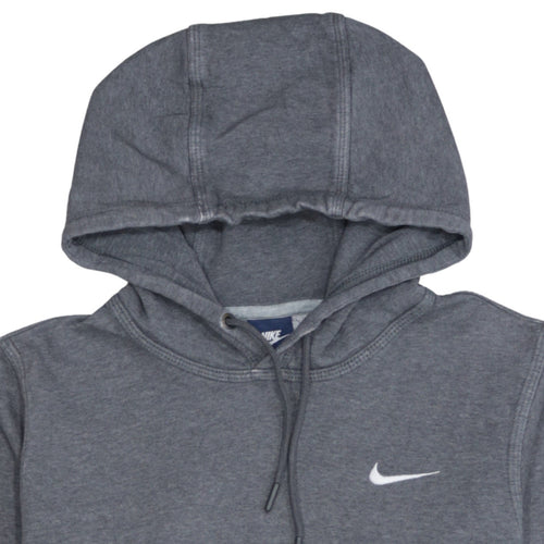 Nike Men's Grey Pullover Hoodie Small Logo Fleece Sweatshirt