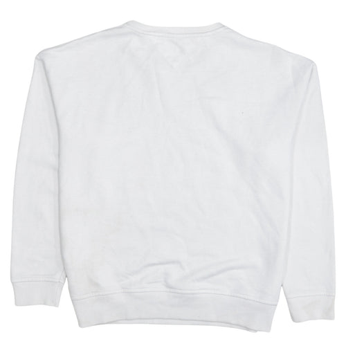 Tommy Jeans Men's White Crew Neck Pullover Sweatshirt Size S