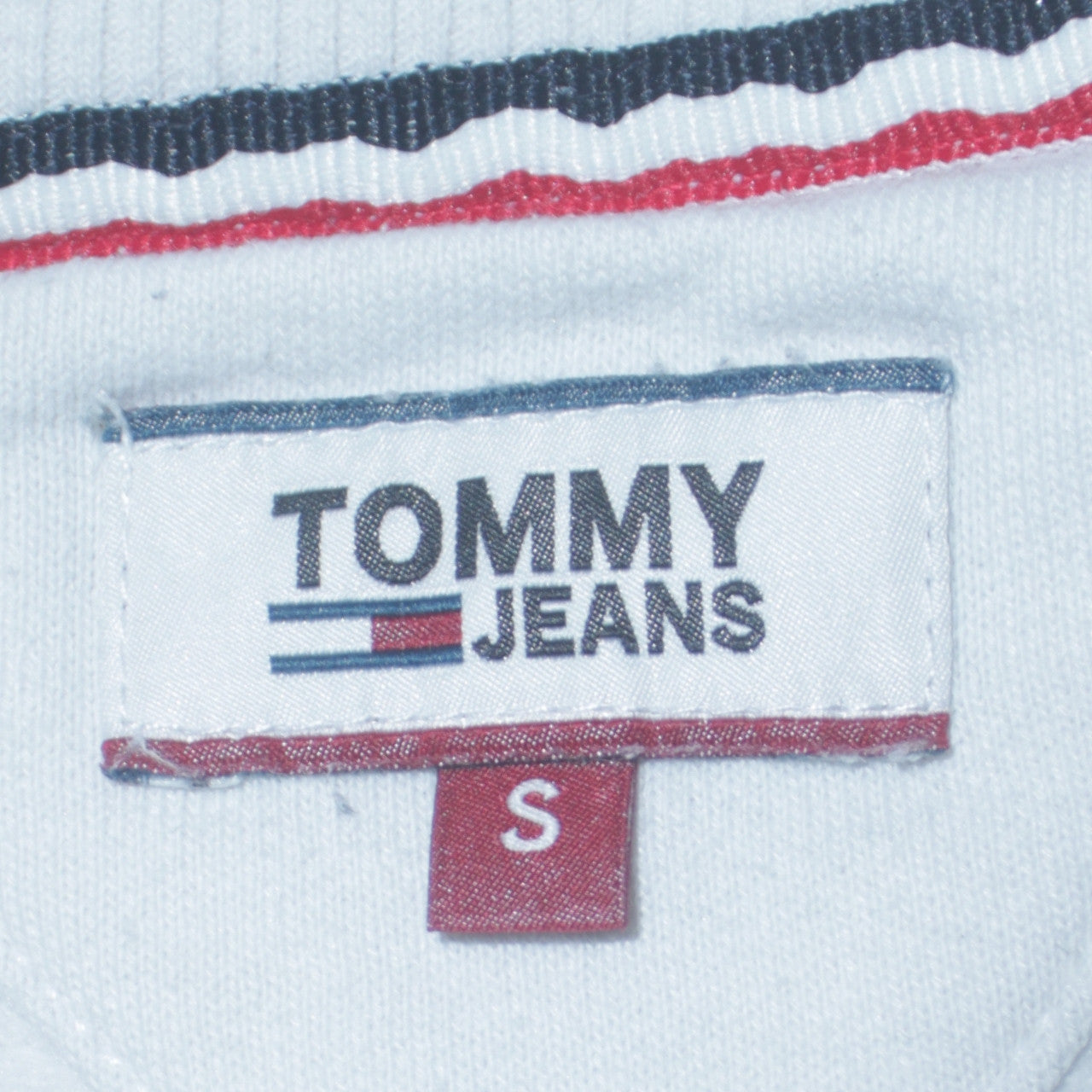 Tommy Jeans Men's White Crew Neck Pullover Sweatshirt Size S