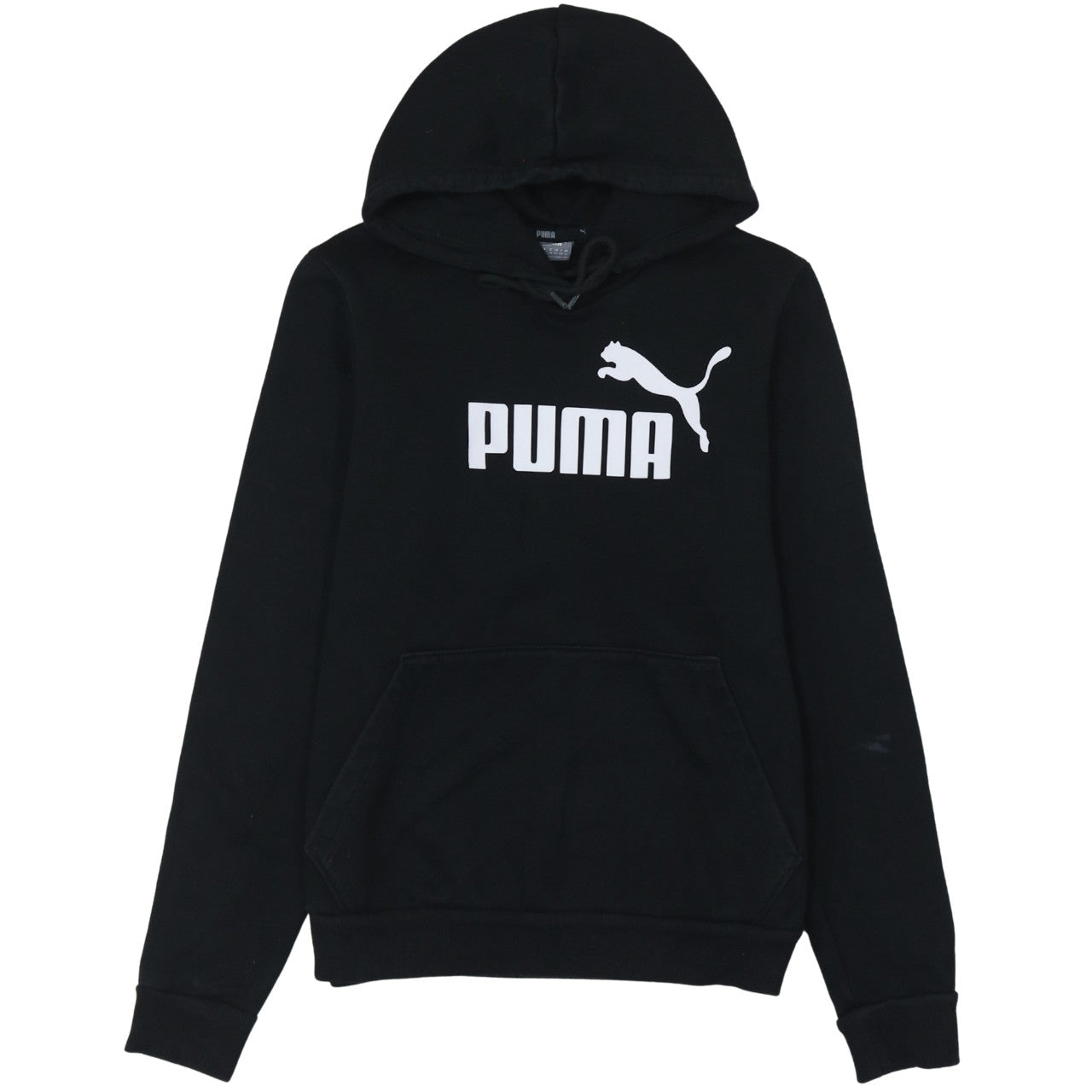 Puma Women's Black Hoodie Size 12 Pullover Logo Sweatshirt