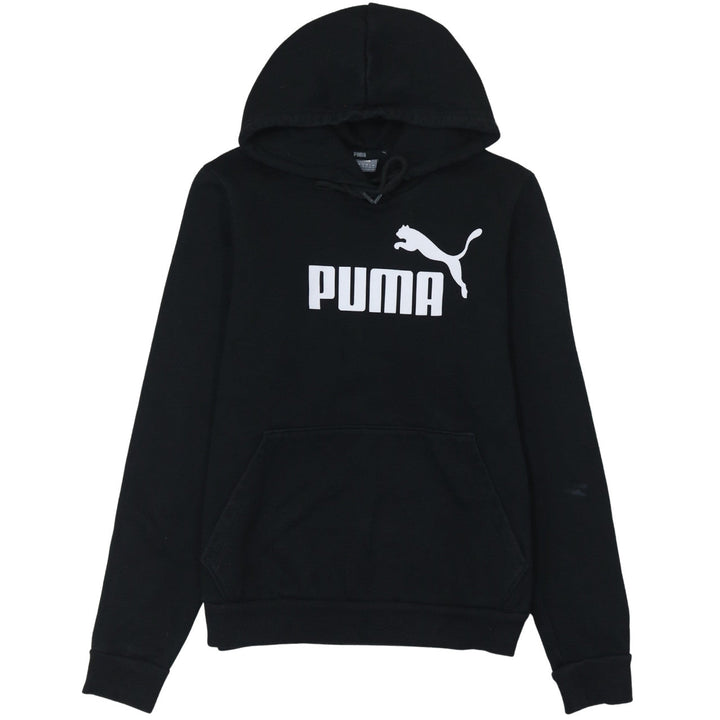 Puma Women's Black Hoodie Size 12 Pullover Logo Sweatshirt