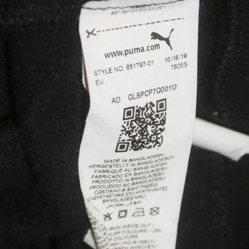 Puma Women's Black Hoodie Size 12 Pullover Logo Sweatshirt