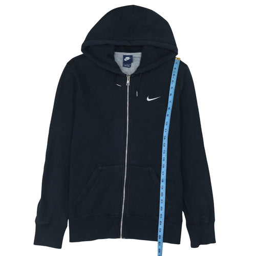 Nike Men's Black Full Zip Hoodie Large Cotton Fleece Sportswear