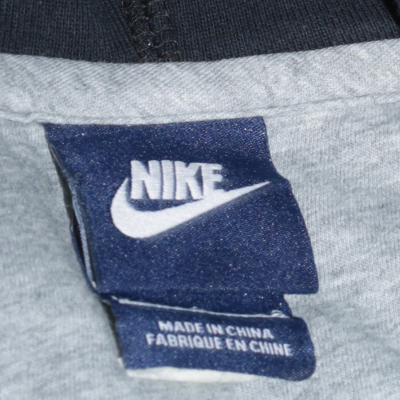 Nike Men's Black Full Zip Hoodie Large Cotton Fleece Sportswear