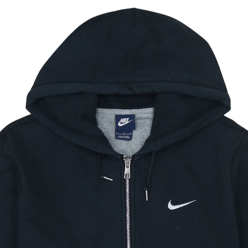Nike Men's Black Full Zip Hoodie Large Cotton Fleece Sportswear