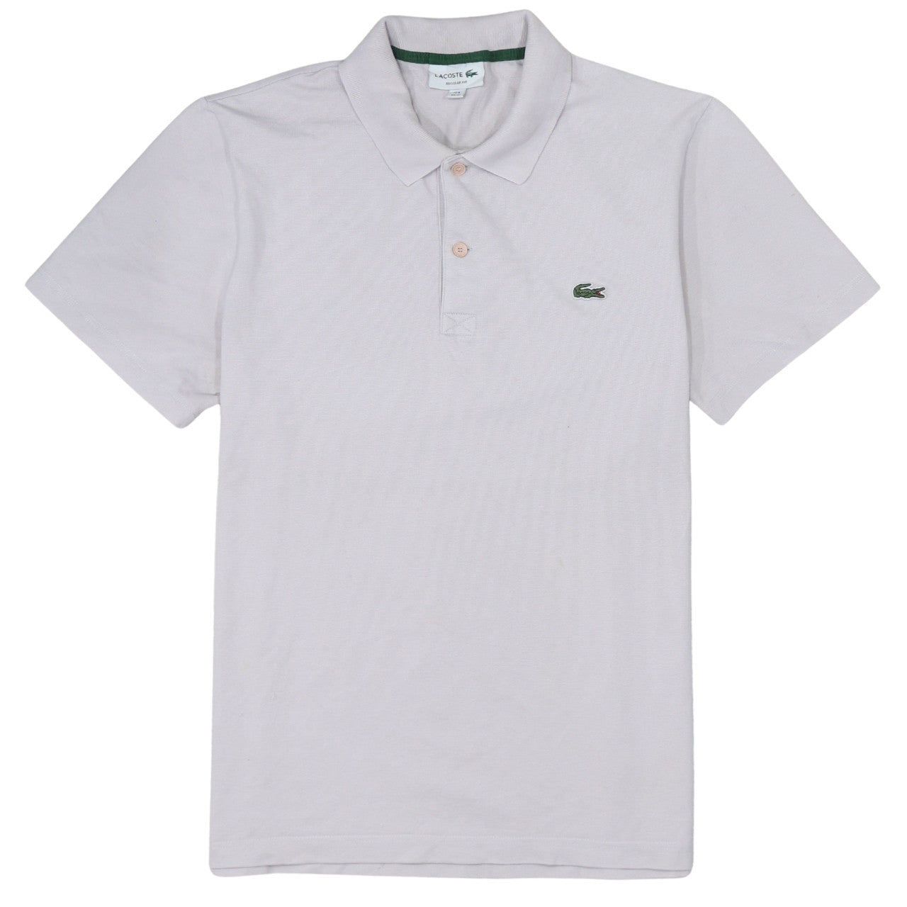 Lacoste Men's White Regular Fit Cotton Polo Shirt Size M