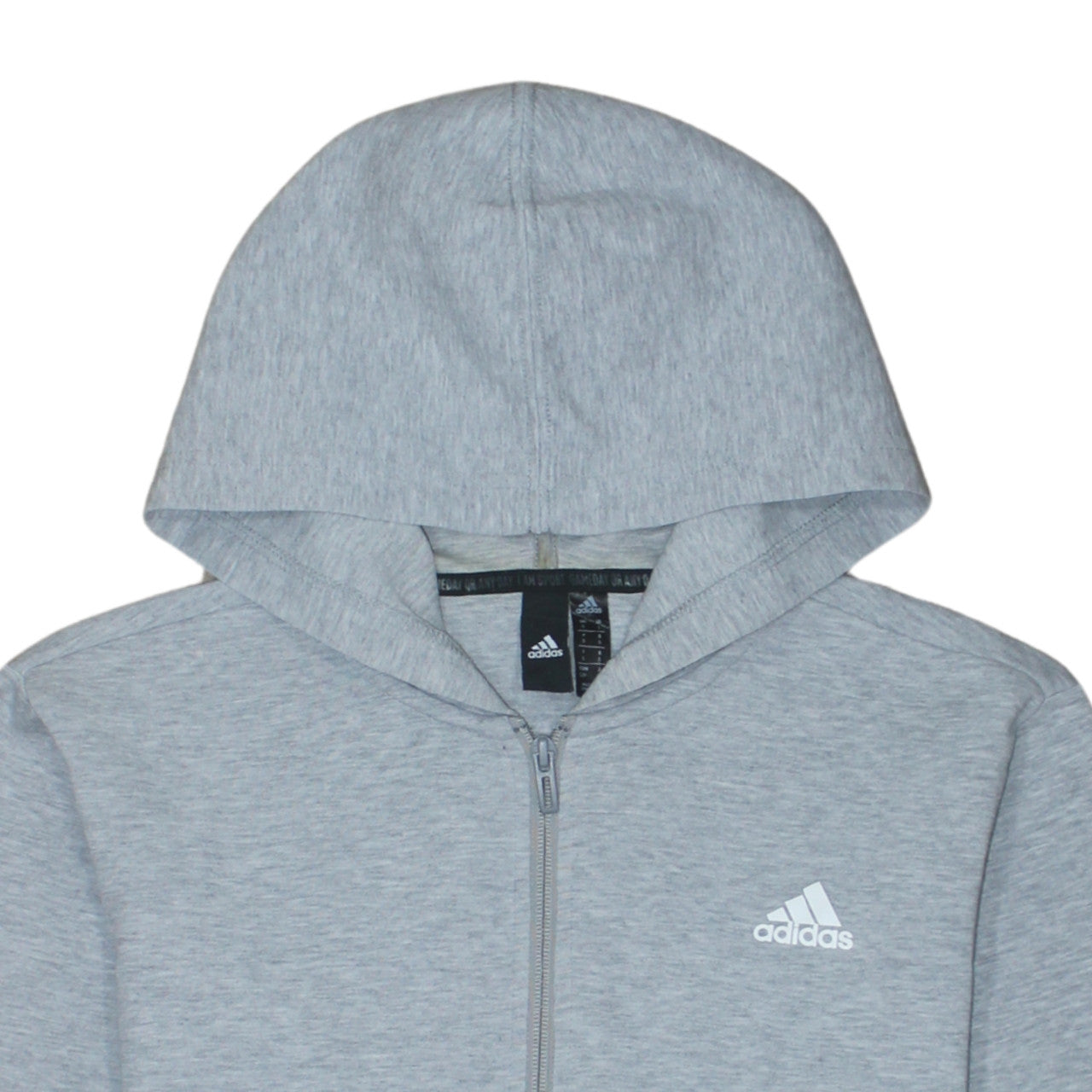 Adidas Men's Grey Full Zip Hoodie Small Regular Fit