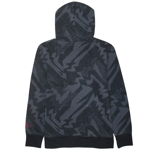 Jordan Boys Black Graphic Pullover Hoodie - Size L Cotton Blend