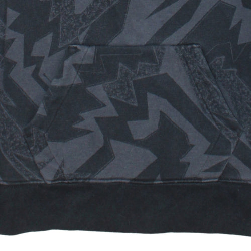 Jordan Boys Black Graphic Pullover Hoodie - Size L Cotton Blend