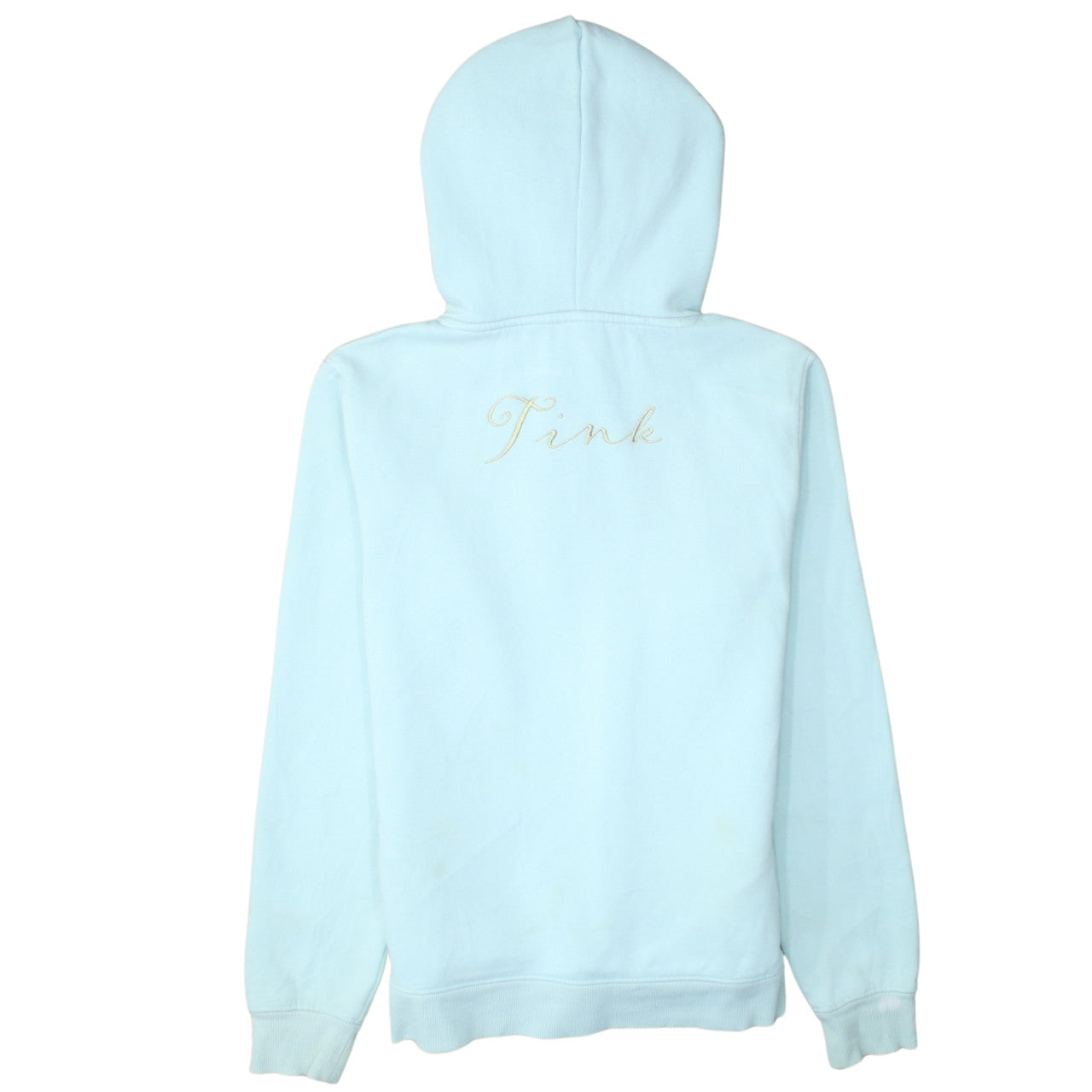 Disney Women Blue XS Pullover Hoodie with Tinker Bell Graphic