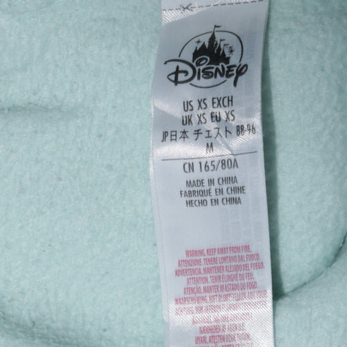Disney Women Blue XS Pullover Hoodie with Tinker Bell Graphic