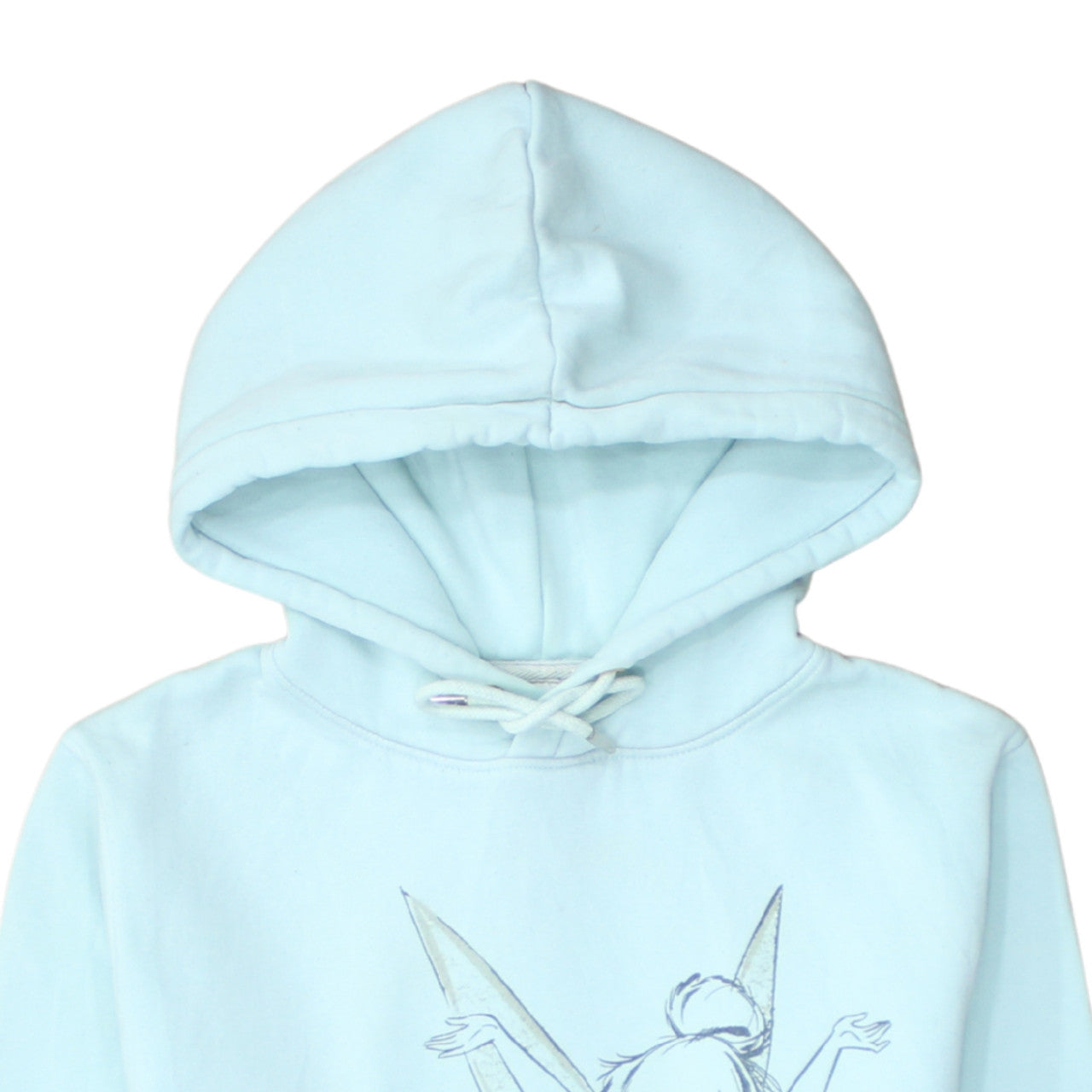 Disney Women Blue XS Pullover Hoodie with Tinker Bell Graphic