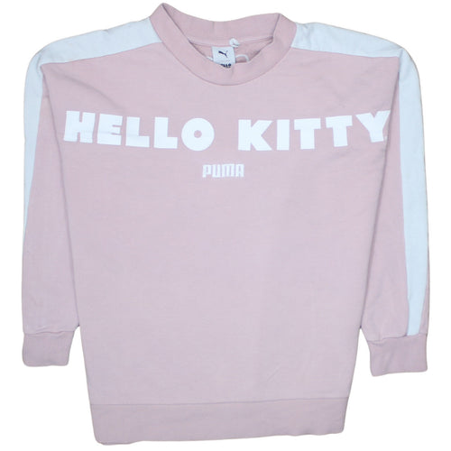 Puma Hello Kitty Women's Pink Crew Neck Pullover Sweatshirt Size S