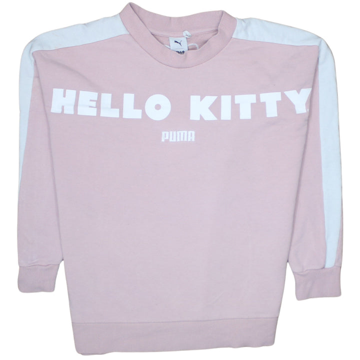 Puma Hello Kitty Women's Pink Crew Neck Pullover Sweatshirt Size S