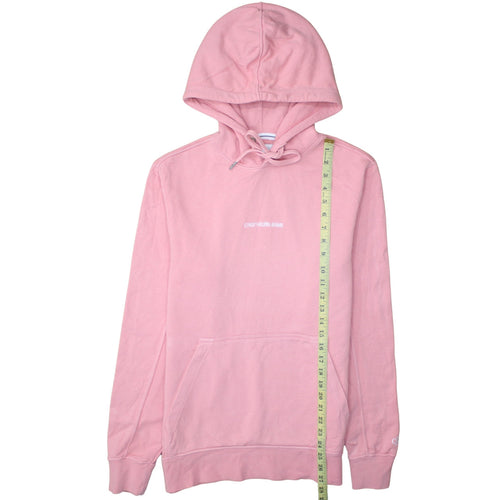 Calvin Klein Jeans Womens Pink Pullover Hoodie Small Cotton