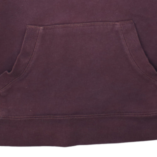 Diesel Womens Burgundy Pullover Hoodie M Classic Cotton Blend
