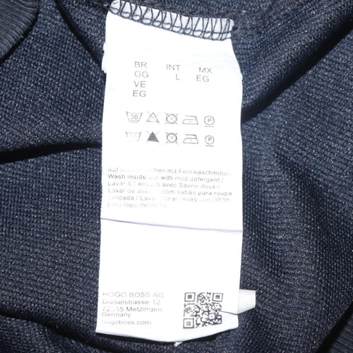 Hugo Boss Men's Black Regular Fit Logo Sweatshirt Size L
