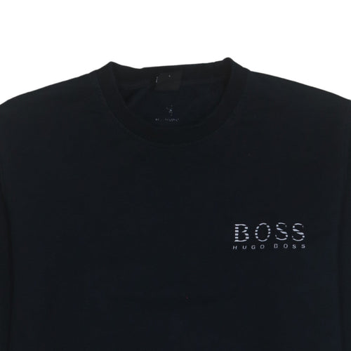 Hugo Boss Men's Black Regular Fit Logo Sweatshirt Size L