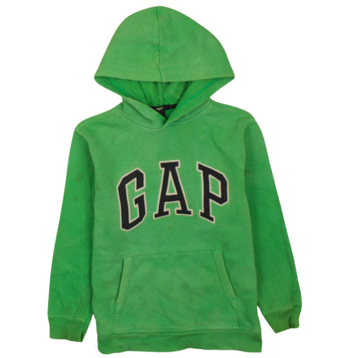 GAP Boys Green Pullover Hoodie 12 Years Fleece Lined Logo Sweatshirt