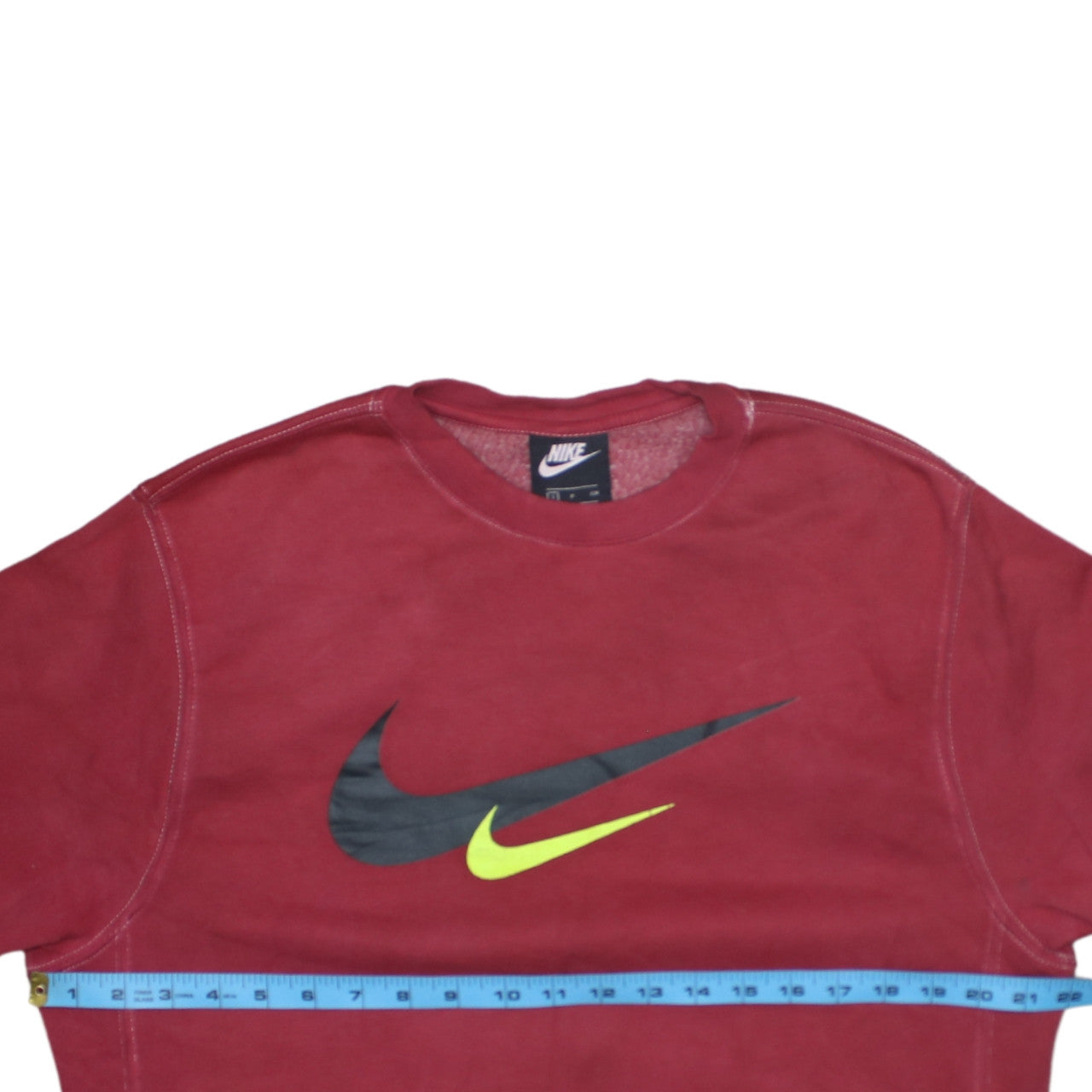 Nike Men's Red Graphic Logo Pullover Sweatshirt Size S