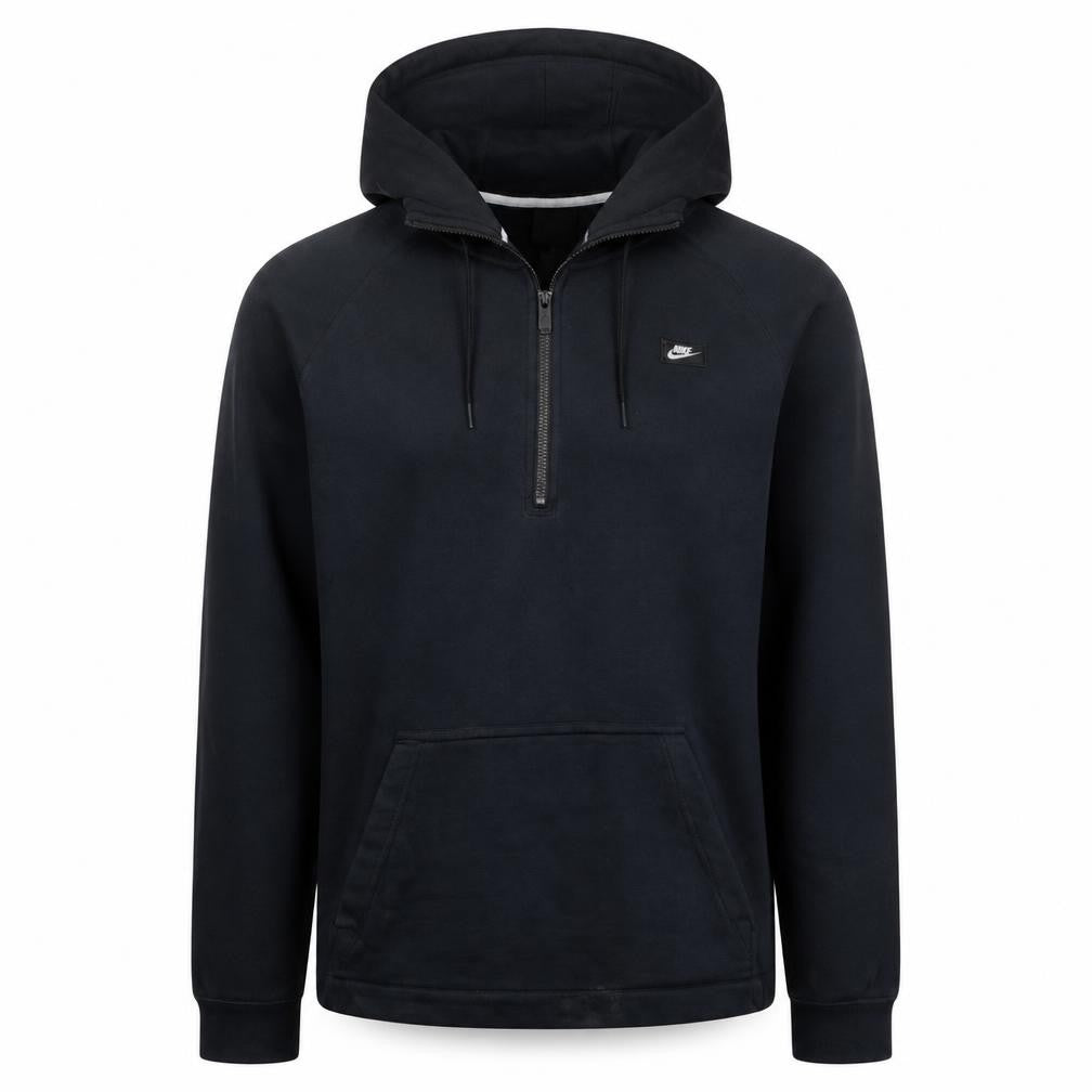 Nike Men's Black Small 1/2 Zip Hooded Fleece Sweatshirt