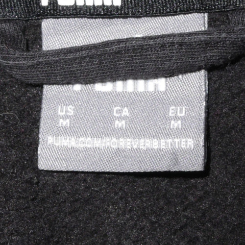 Puma Men’s Black Full Zip Hoodie Medium Fleece Sportswear