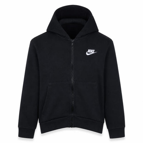 Nike Boys Black Full Zip Hoodie Size 146cm Fleece Hooded Sweatshirt