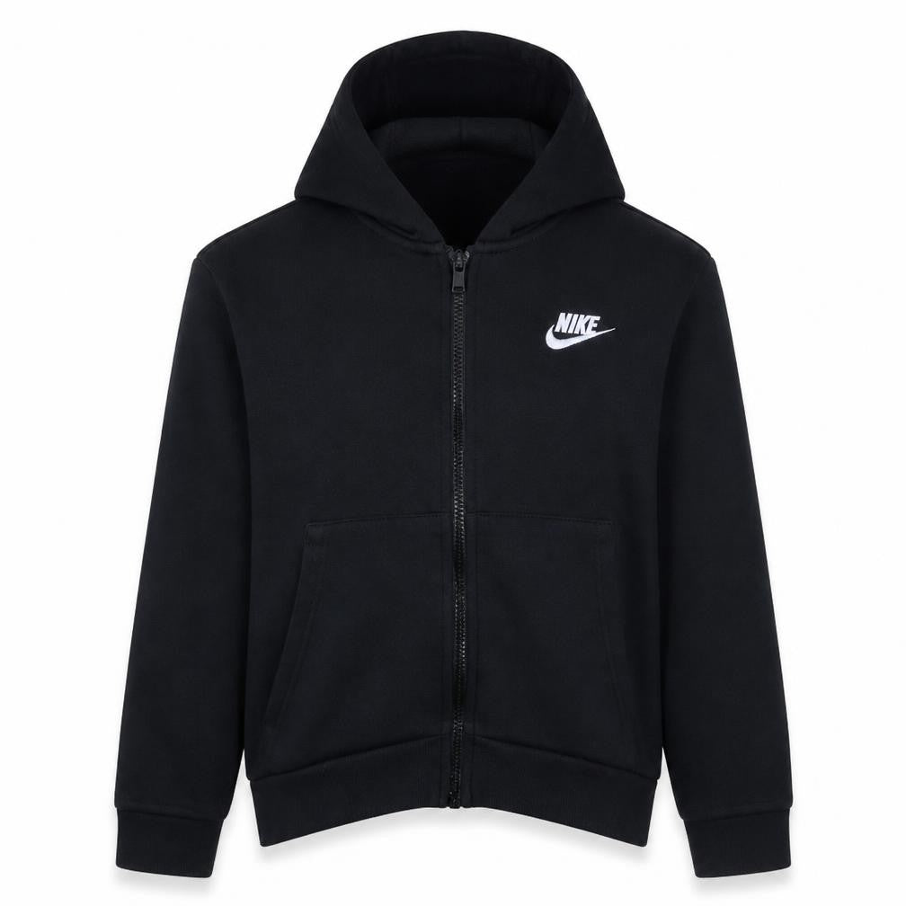 Nike Boys Black Full Zip Hoodie Size 146cm Fleece Hooded Sweatshirt