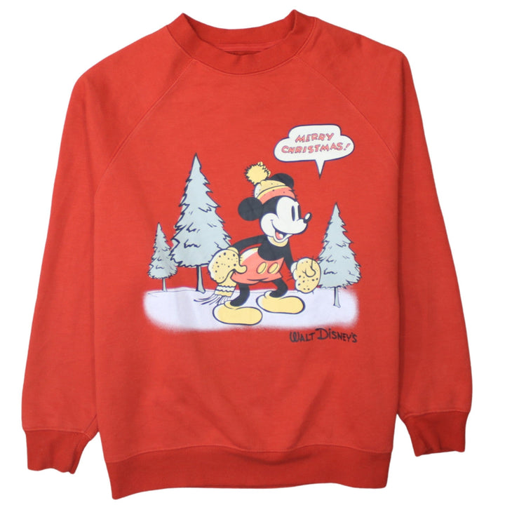 Primark Disney Women's Red Mickey Mouse Christmas Sweatshirt XS