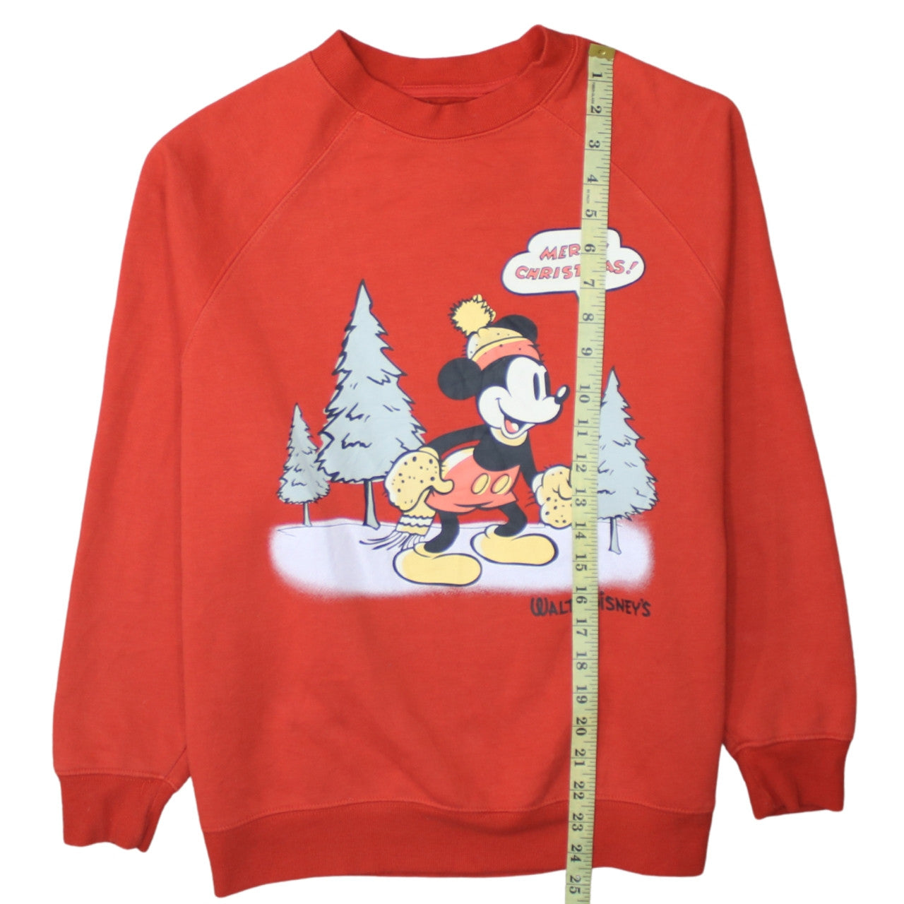 Primark Disney Women's Red Mickey Mouse Christmas Sweatshirt XS
