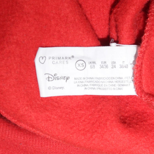 Primark Disney Women's Red Mickey Mouse Christmas Sweatshirt XS