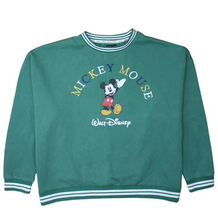 Disney Primark Women Green Mickey Mouse Sweatshirt XL Relaxed Fit