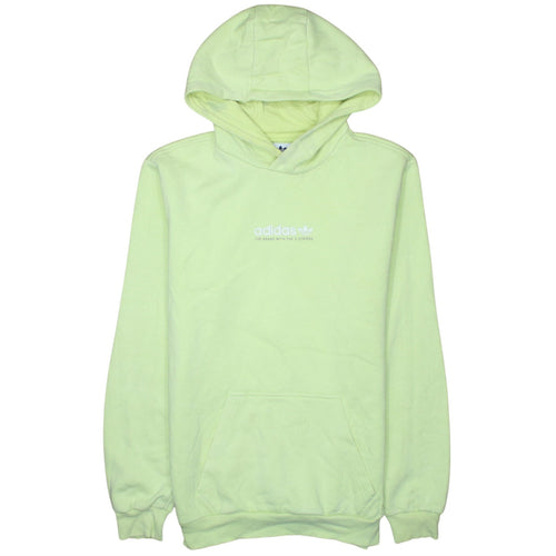 adidas Men's Yellow Small Pullover Hoodie Sweatshirt Regular Fit