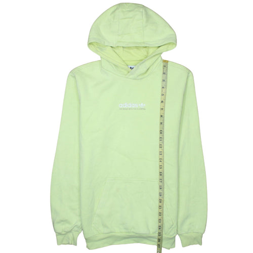 adidas Men's Yellow Small Pullover Hoodie Sweatshirt Regular Fit