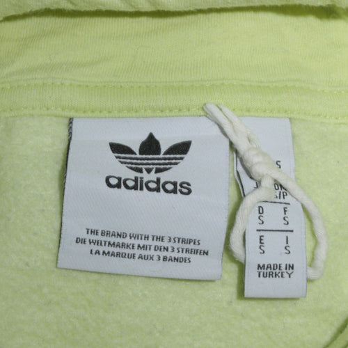 adidas Men's Yellow Small Pullover Hoodie Sweatshirt Regular Fit